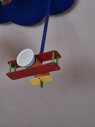 Lámpara infantil 3 aviones nube