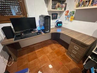 Escritorio Rinconero Madera Marrón