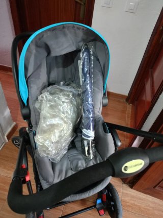 Carro de bebé completo azul