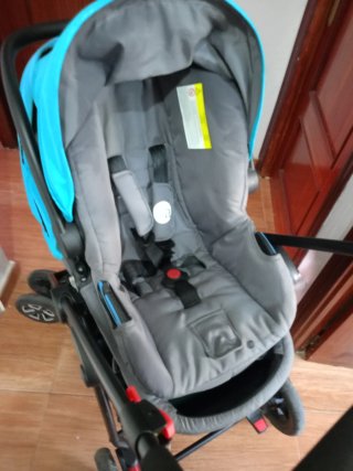 Carro de bebé completo azul