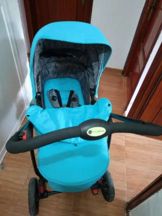 Carro de bebé completo azul