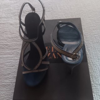 Sandalias Elvio Zanon Talla 36 Azul/Plata