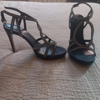 Sandalias Elvio Zanon Talla 36 Azul/Plata
