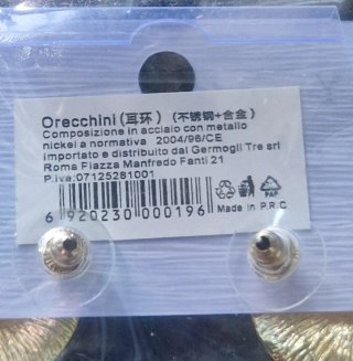 Orecchini CY donna oro e rosso