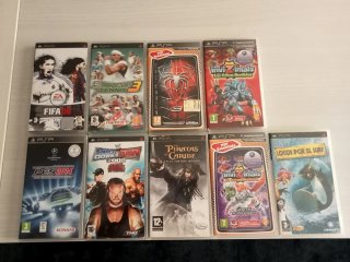 Lote 9 Juegos PSP: FIFA, PES, InviZimals, Piratas,
