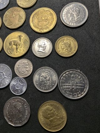 Lote 30 monedas de América