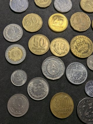 Lote 30 monedas de América