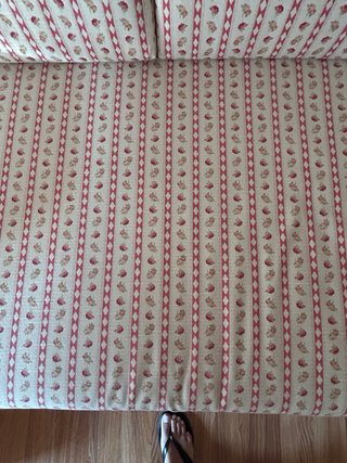 Sofá Cama Blanco y Rojo