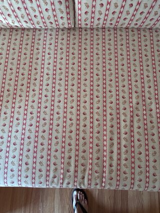 Sofá Cama Blanco y Rojo