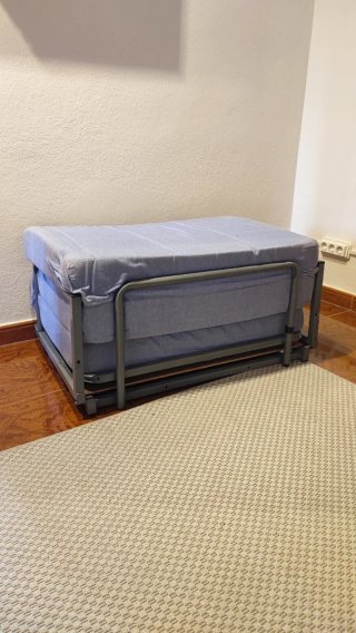 Puf Cama Doble Tela Diseño Diente de León