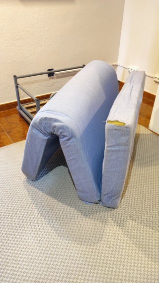 Puf Cama Doble Tela Diseño Diente de León