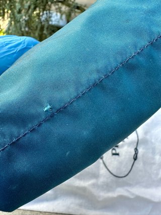 Pochette Prada Blu Argento