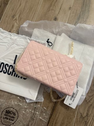 Borsa Love Moschino trapuntata rosa