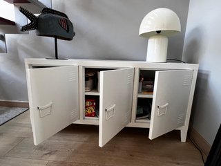 Mueble TV Taquilla Acero Blanco SKLUM