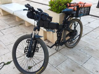 Bicicleta eléctrica plegable doble suspensión