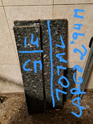 Encimera de granito negra y gris
