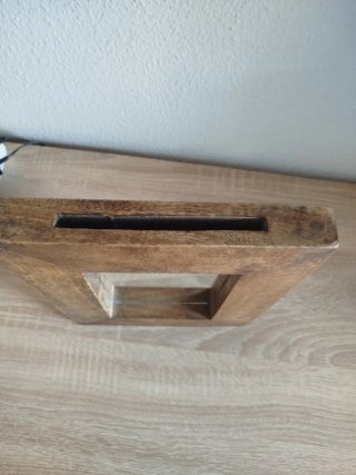 Marco de fotos y espejo de madera