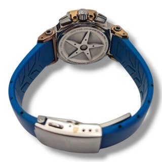 RELOJ TISSOT T048417 CHRONO ESFERA DORADA CORREA AZUL