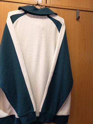 Chaqueta chándal Puma cremallera beige y verde
