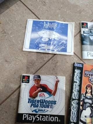 Lote Manuales Videojuegos PS1, Saturn