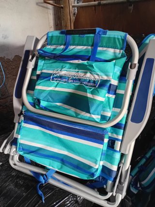 2 Sillas Tommy Bahama Rayas Azul/Verde