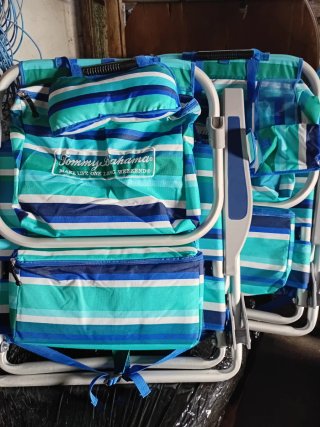 2 Sillas Tommy Bahama Rayas Azul/Verde