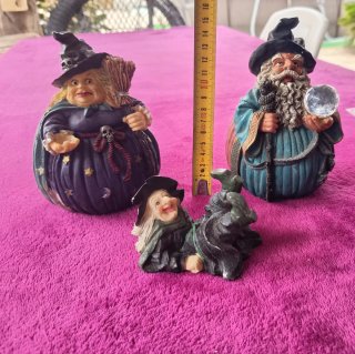 Lote de 3 figuras de brujas