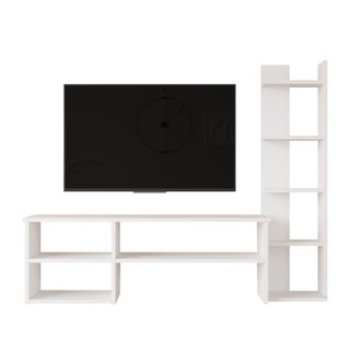 Mueble TV y Estantería Blanca 120x30x42 cm