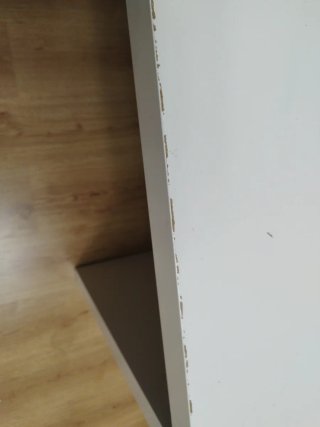 Mesa escritorio con estantería, color blanca roto