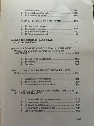 Historia política social moderna y contemporánea