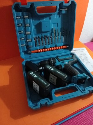 Taladro Percutor Atornillador 21V Batería