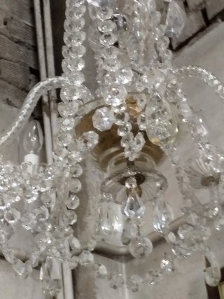 Lámpara de cristal antigua