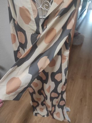 Casaca larga estampada