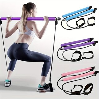 Barra Pilates Portátil con Bandas de Resistencia