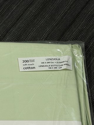 Juego Sábanas 160cm Algodón 200 Hilos Bianca-NUEVO