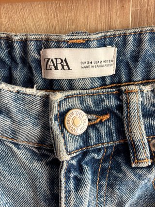 Zara shorts vaqueros tiro alto azul EUR 34