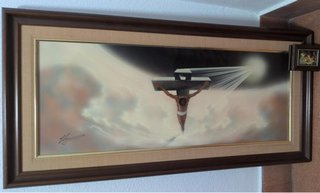 Cuadro religioso Cristo crucificado 120x60 cm