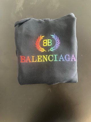 Sudadera Balenciaga Negra Multicolor Logo