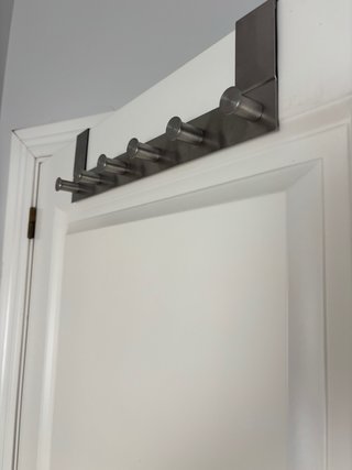 Perchero puerta IKEA acero inoxidable