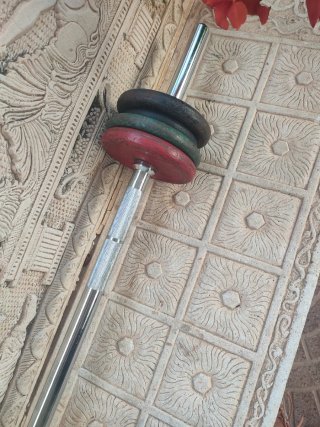 Barra de pesas con discos