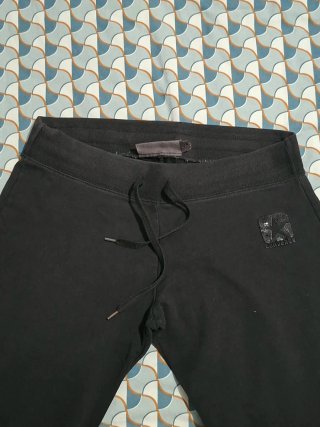 Pantalone donna sportivo nero cotone