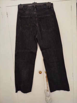 Pantalón vaquero negro Wide Leg
