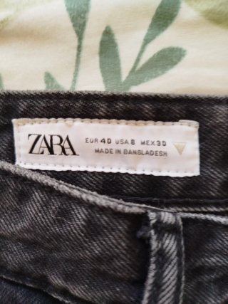 Pantalón vaquero negro Wide Leg