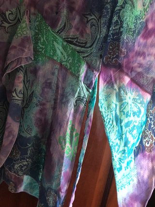 Blusa Túnica vaporosa colores turquesa lila