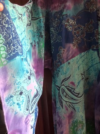 Blusa Túnica vaporosa colores turquesa lila