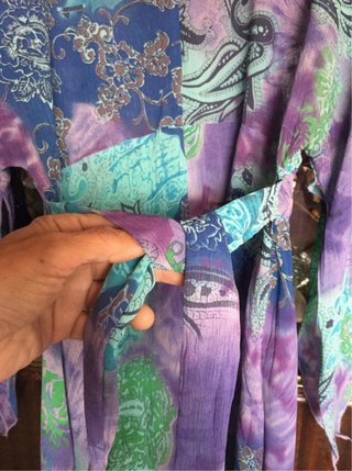 Blusa Túnica vaporosa colores turquesa lila
