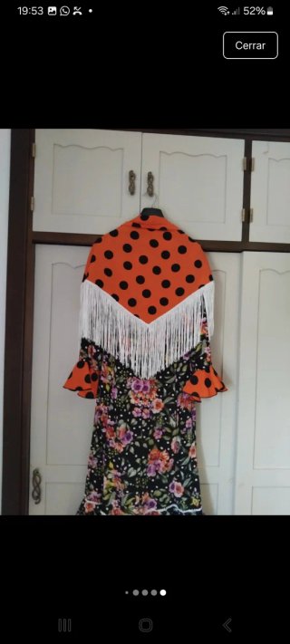 Vestido de flamenca volantes lunares