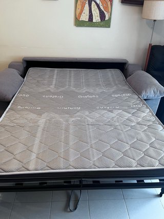 Sofá Cama Italiano Gris Tela