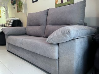 Sofá Cama Italiano Gris Tela