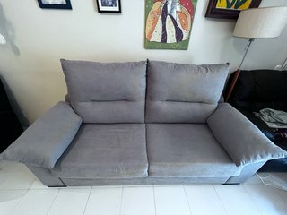 Sofá Cama Italiano Gris Tela